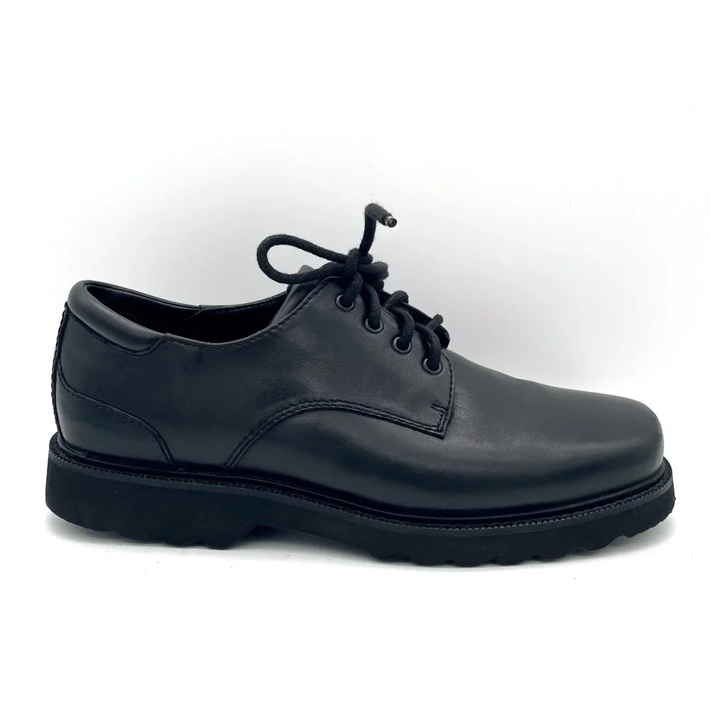 Rockport Hydro-Shield Waterproof Leather Oxford Shoes Black Mens 8.5 XW Wide